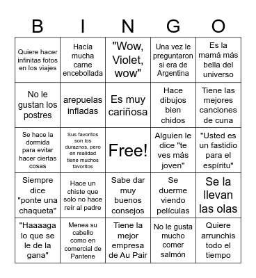 Cumpleaños Ma Bingo Card