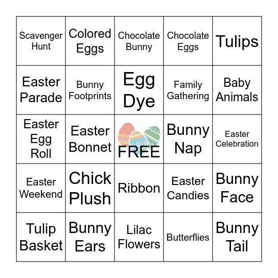 Easter Bingo Card