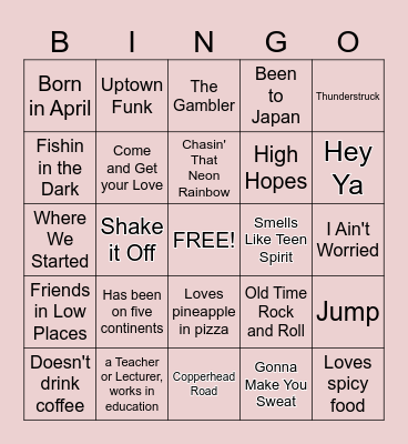 QR Code Bingo Card