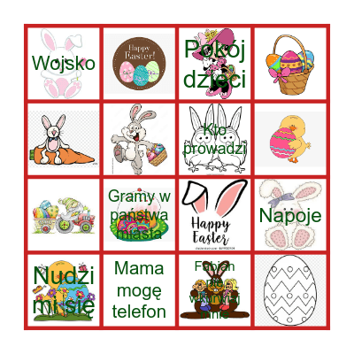 Święta Bingo Card