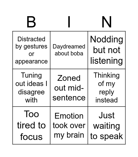 Barriers Bingo 💖 Bingo Card