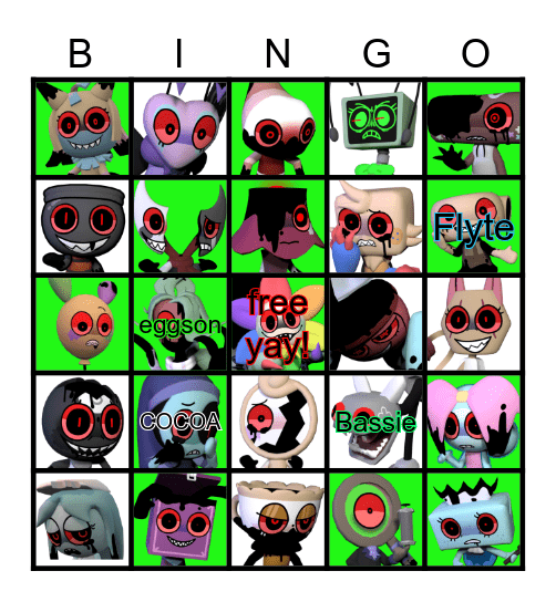 Dandys World Twisted Bingo Card