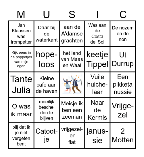 MUZIEKBINGO Card