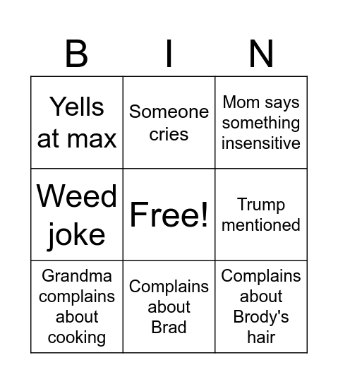 EASTER Bingo Card