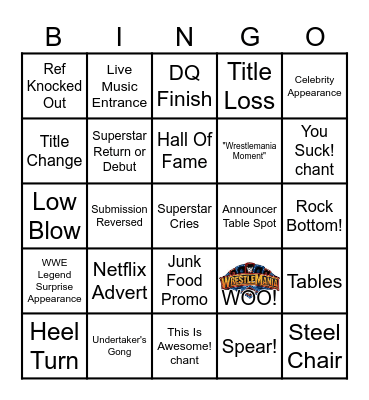 Wrestlemania 41 Bingo Card