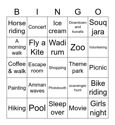 Hot girls summer Bingo Card