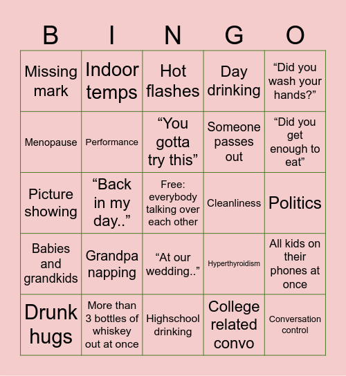 Family bingo Card