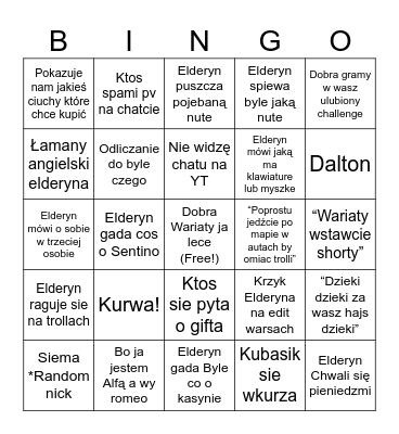 Bingo Live Elderyna Bingo Card