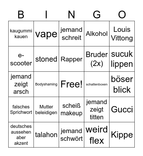 Franforz Bingo Card