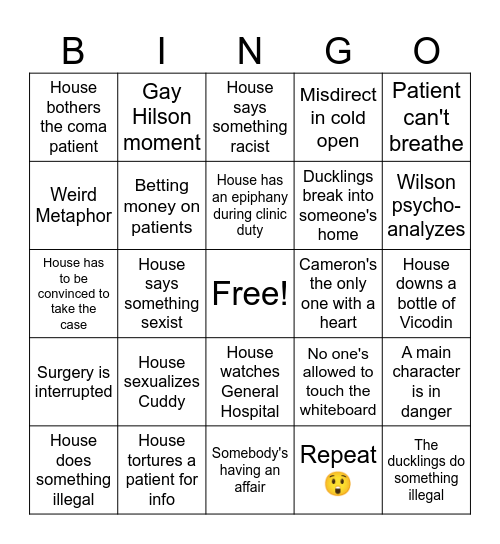 house md. Bingo Card