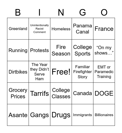 Easter Bingo Card