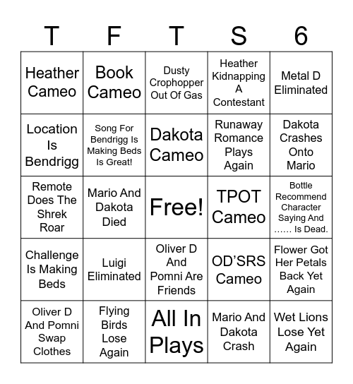 TFTS (2025) 4 Bingo Card