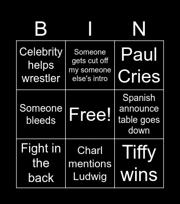 Wrestlemania 41 Bingo Card
