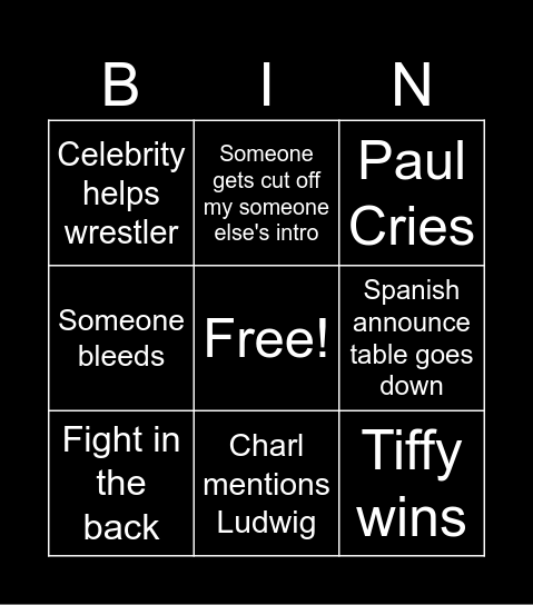 Wrestlemania 41 Bingo Card