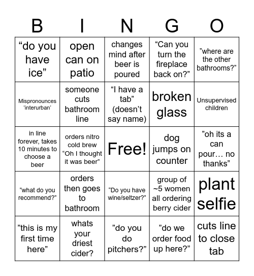 IYKYK Bingo Card