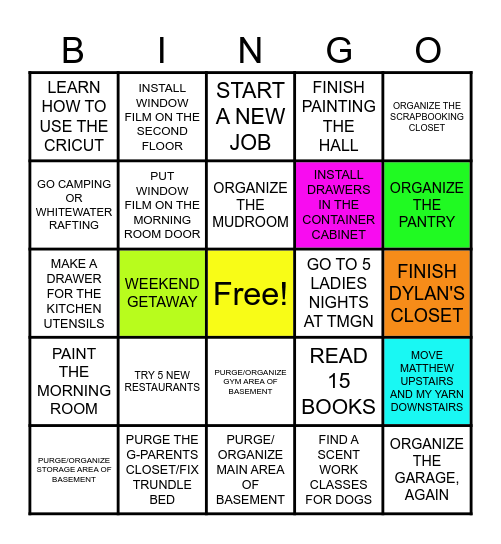 2025 RESOLUTION Bingo Card
