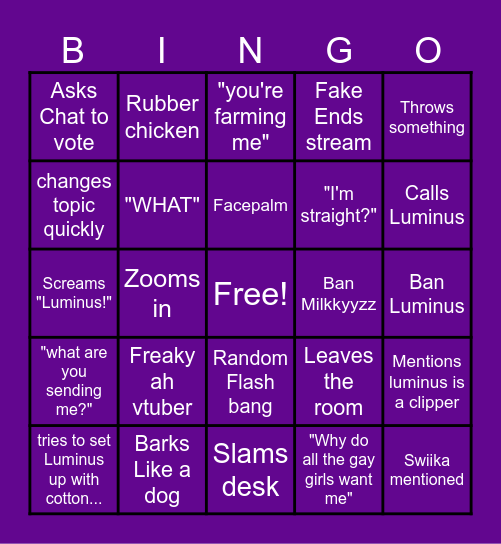 FIlian's Reaction to the "ART" Bingo Card