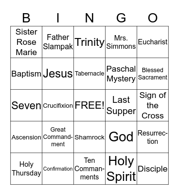 Final Test! Bingo Card