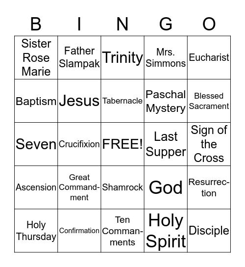 Final Test! Bingo Card
