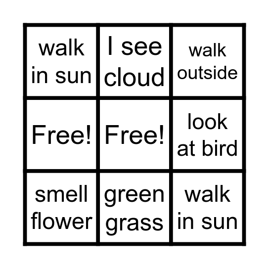 Dana's Card Bingo Card