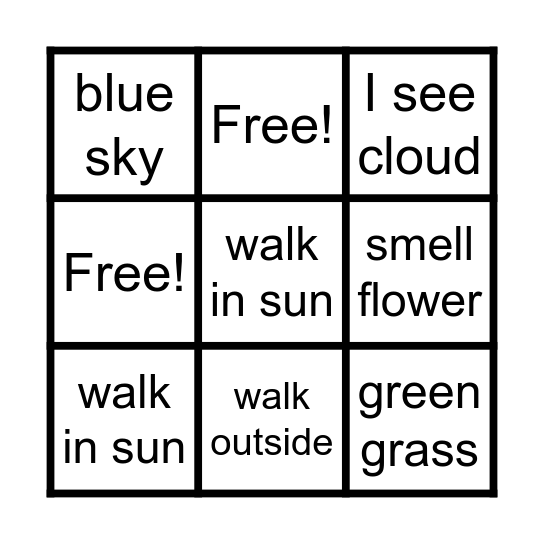 Dana's Card Bingo Card