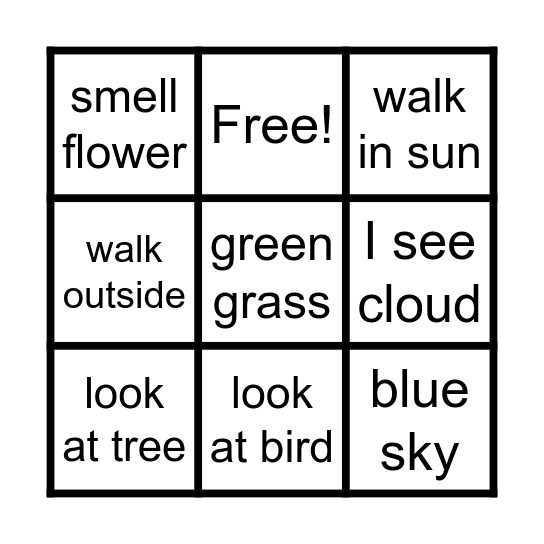 Dana's Card Bingo Card
