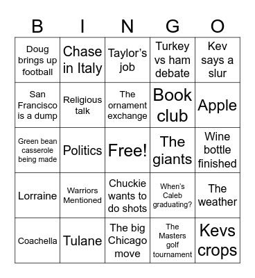 Easter 2025 Bingo Card