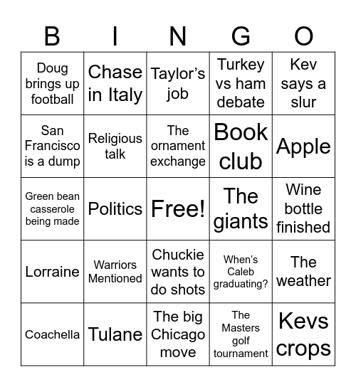 Easter 2025 Bingo Card