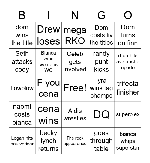 WM41 bingo Card