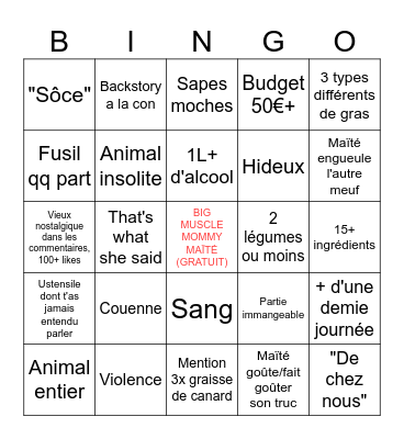Maïté Bingo Card