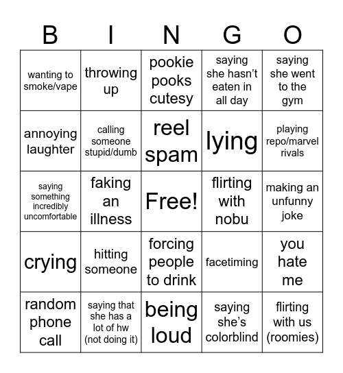 Jazu bingo Card