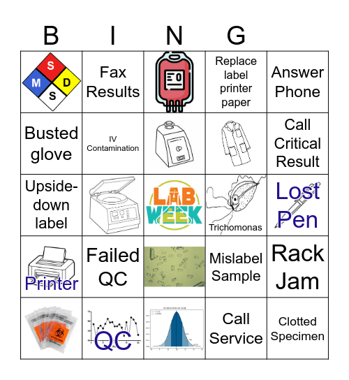 Lab Week 2025 Bingo Card