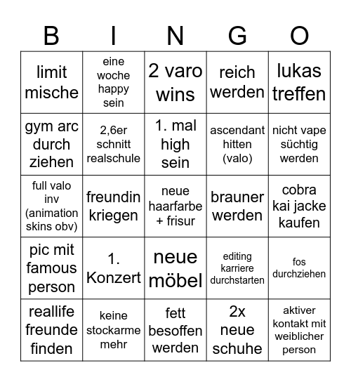 penisgang Bingo Card