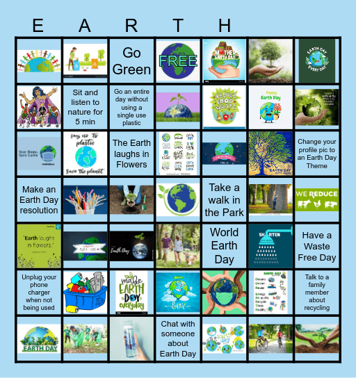 Earth Day Bingo 2025 Bingo Card