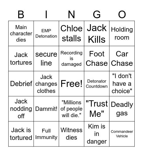 24 Bingo Card