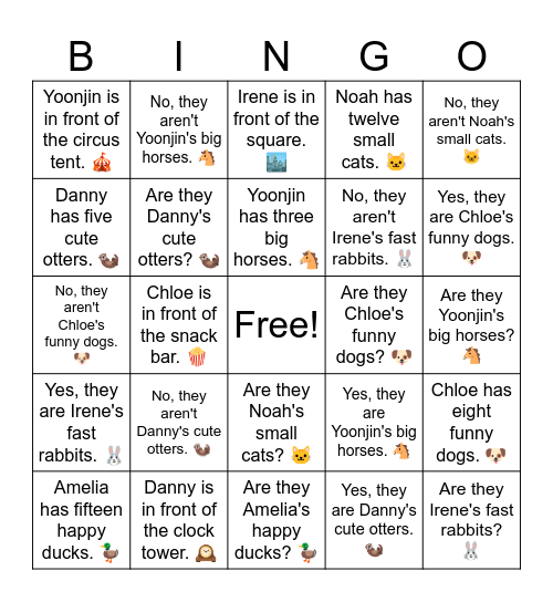 B4 Review 1-9 Bingo Card