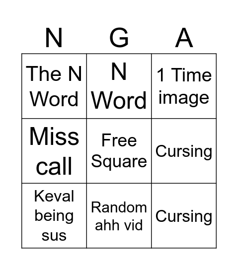 Our Group "Bingo" 💔💔 Bingo Card