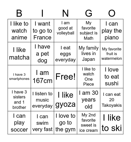 Lori ? Bingo Card