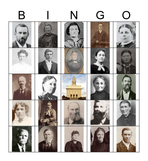 Family History Bingo Card