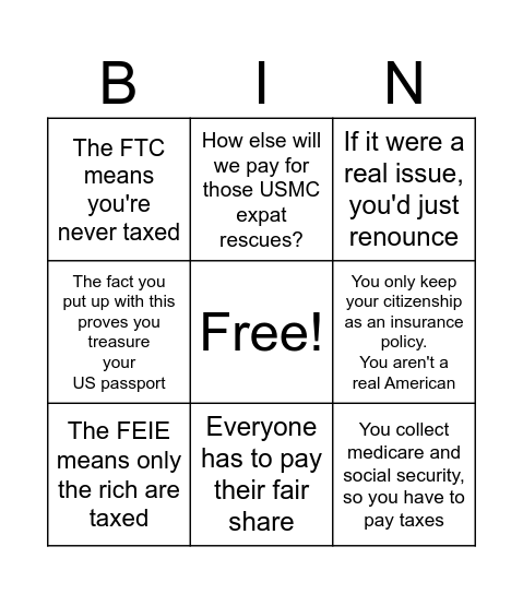 Homelander NPC talking points BINGO Card