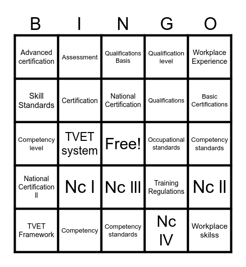 LET'S PLAY A BINGO CARD Bingo Card