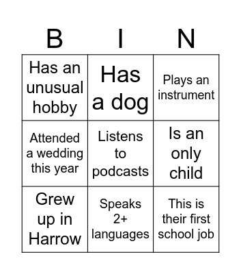 UIntitled Bingo Card