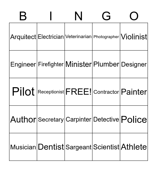 Bingo 4 Bingo Card