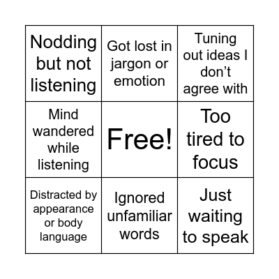 💖 Barriers Bingo 💖 Bingo Card