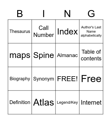 Reference Source Bingo! Bingo Card