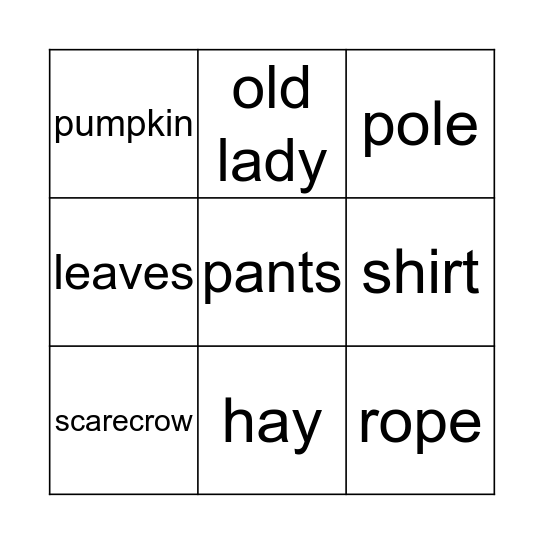 There Was an Old Lady Who Swallowed Some Leaves Bingo Card