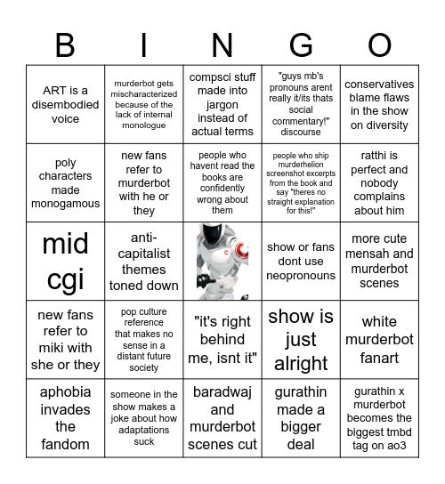 murderbot show bingo Card