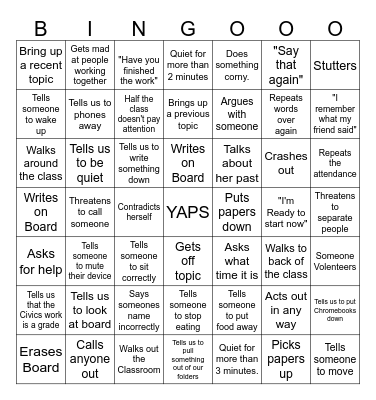 MS ROBERTS BINGO APRIL 2025 Bingo Card