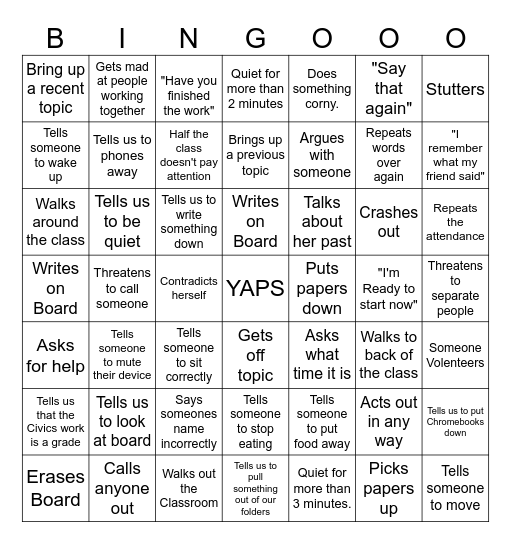 MS ROBERTS BINGO APRIL 2025 Bingo Card