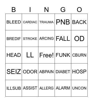 FIRE DISPATCH Bingo Card